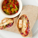 Seafood Tacos with Lime Coleslaw & Peachy Salsa
